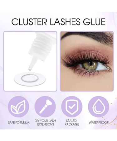 Buy Transparent Eyelash Glue 5ml - Waterproof Cluster & Individual Lash Adhesive - 72 Hour Hold - Buy Online on GoSupps.com