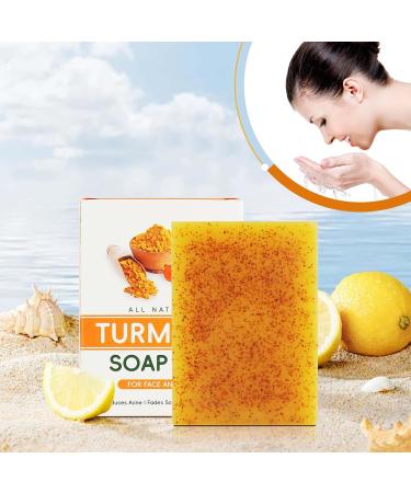 Skin Lightening Kojic Acid Soap Kojic Acid Turmeric Lemon Brightening Soap Bar Natural Turmeric Brightening Soap Piece Lemon Kojic Acid Soap for Hyperpigmentation Remove Dark Spots - Buy Online on GoSupps.com