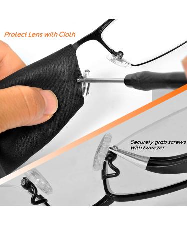 Eyeglasses Nose Pads  TEKPREM Glasses Nose Pads Replacement Repair Tools Kit with 5 Pairs of Air Chamber Silicone Nose Pads Screws Screwdrivers Tweezer and Cleaning Cloth for Glasses and Sunglasses - Buy Online on GoSupps.com