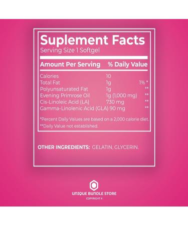 Evening Primrose Oil for Women 1000mg 75 Softgels Organic Evening Primrose Oil Softgels with GLA Omega-6 Aceite De Onagra Primerose Supplement for Skin & Wellness (Pack of 2) - Buy Online on GoSupps.com