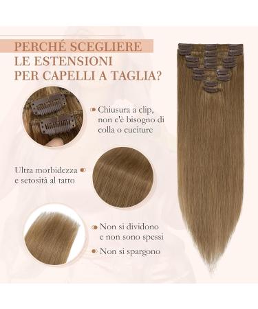 Achat Extensions Cheveux Naturels Clip 45 cm - Chatain Clair Remy - 8 PCS paisseur Fine (#06 Marron Clair 70 g) - Livraison Internationale - Buy Online on GoSupps.com