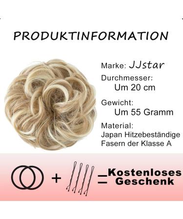 Jjstar Hair Part with Rubber Band - Big Bun Hair Tie & Extensions for Women | Dirty Blonde Curled Hair Updos & Messy Buns - Buy Online on GoSupps.com