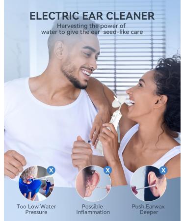 Ear Wax Removal Kit - Electric Ear Cleaner & DIY Water Pressure System | Safe & Efficient Ear Irrigation Tool for Earwax Removal (White - Buy Online on GoSupps.com
