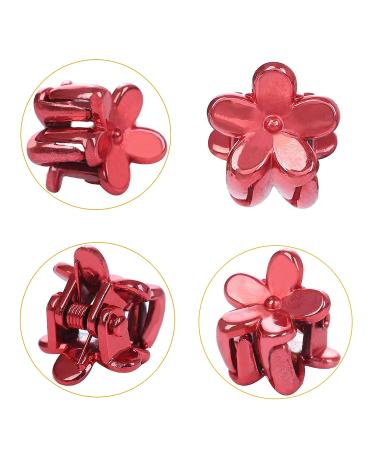 Mini Glitter Flower Claw Hair Clips - 100PCS Assorted Colors for Women & Girls - Buy Online on GoSupps.com