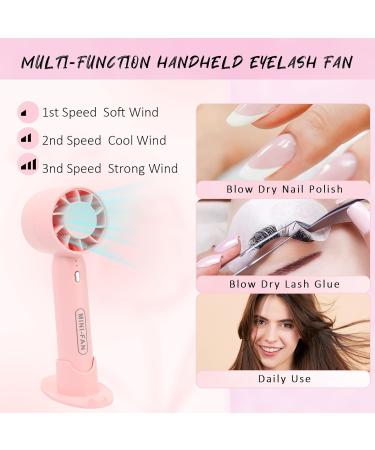 EMEDA Lash Shampoo Kit - 5-in-1 Eyelash Cleaner for Extensions Clusters & Natural Lashes | Oil-Free Cleanser with Rechargeable Fan Dryer & Rinse Bottle - 60ml - Buy Online on GoSupps.com