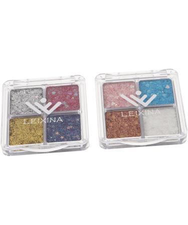 Beavorty 4 Pcs Glitter Eye Makeup Eye Shadows Eyeshadow Palette Eyeshadow Glitter Sequins Eye Shadow Palette Assorted Colorx2pcs 6.00X6.00X1.00CMx2pcs - Buy Online on GoSupps.com