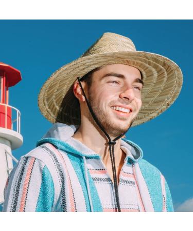 Brooklyn Athletics Men's Classic Straw Sun Beach Hat - Wide Brim, Beige - Buy Online on GoSupps.com
