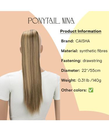CAISHA 22 Heat-Resistant Synthetic Hairpiece Ponytail Extension in Brown Blond Mix #6H27 PH512 - Buy Online on GoSupps.com