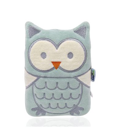 Cherry Stone Cushion for The Baby's - Cherry Pit Heatable Pillow for Babies and Kids Heat and Cold Therapy- Children Tummy Colic Pain Relief Green Owl