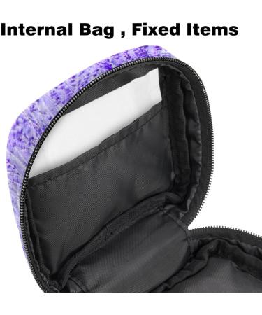 Pretty Purple Lavender Ladies Tie Storage Bag | Large Menstrual Cup Pocket with Zipper | Perfect Storage for Panty Liners & Tampons | Multicolored Design for Girls & Women - Buy Online on GoSupps.com