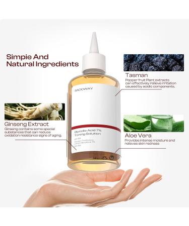 Glycolic Acid Toner: 240ml Glycolic Acid 7% Exfoliating Toner Toning Solution Which Soothes and Hydrates Skin - Buy Online on GoSupps.com