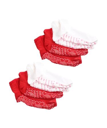 Kisangel 4 pairs of self-warming socks women's socks heated socks for men winter heated socks winter socks for men women socks small men's socks 28x9.5x0.1cm red-white