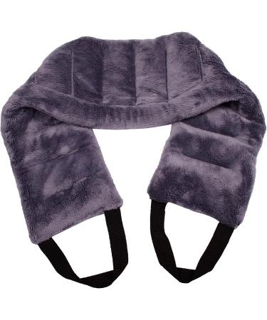 Heating Pad for Neck & Shoulders - Microwavable Pain Relief Wrap with Handles | Reusable Moist Heat Rice Bag for Neck Pain, Muscle Aches & Joints | Warmer Grey Denim Design - Buy Online on GoSupps.com