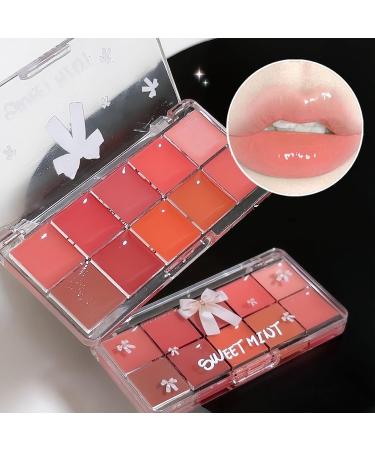 Pastoralist 10 color lip palette jelly lip gloss palette 10 color moisturizing lip palette high pigmented lipstick palette long lasting lip gloss vibrant lip gloss for women and girls - Buy Online on GoSupps.com