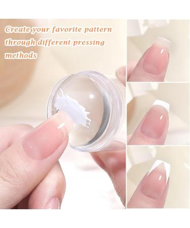 3-Piece Nail Art Stamper Kit - Clear Silicone Nail Stamp Set for French Manicure & Designs - Buy Online on GoSupps.com
