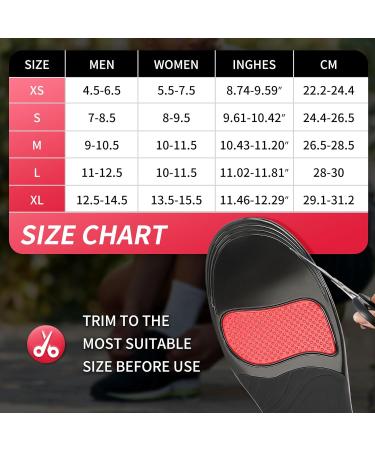 Plantar Fasciitis Insoles for Men & Women - Arch Support Inserts & Orthotic Relief | Shock Absorbing Foot Inserts for Flat Feet | XS Size Available - Buy Online on GoSupps.com
