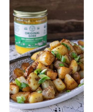Pure Indian Foods Organic Grassfed Original Ghee 14 oz - Pasture Raised, Gluten-Free, Non-GMO, Paleo & Keto-Friendly Cooking Fat - Clarified Butter (16 fl oz) - Buy Online on GoSupps.com