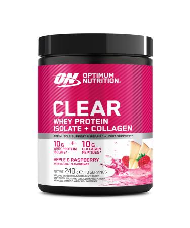 Optimum Nutrition Optimum Nutrition Clear Whey + Collagen Apple & Raspberry 10g Whey Isolate and 10g Collagen Peptides per Serving Drink