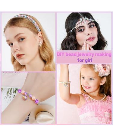 Cludoo Mermaid Charm DIY Bead Kit - 773Pcs Unicorn Bracelet Making Set for Kids Girls with Pearl Starfish Shell - Ocean Pearl Beads for Jewelry Making - Buy Online on GoSupps.com