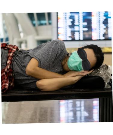 6 Pcs 3D Stereo Goggles Men's Night Eye Sleeping Masks - Black Cotton Blindfold Set for Work and Travel - Pack of 6 - Buy Online on GoSupps.com