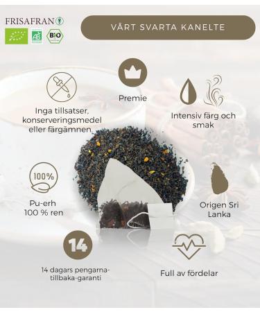  FRISAFRAN FRISAFRAN | Organic Pyramid Cinnamon Black Tea 30 units | 60g | Black Tea | Black Tea Bags | Natural Antioxidant & Energizer | Decaffeinated Tea | Cinnamon Tea | No Additives - Buy Online on GoSupps.com