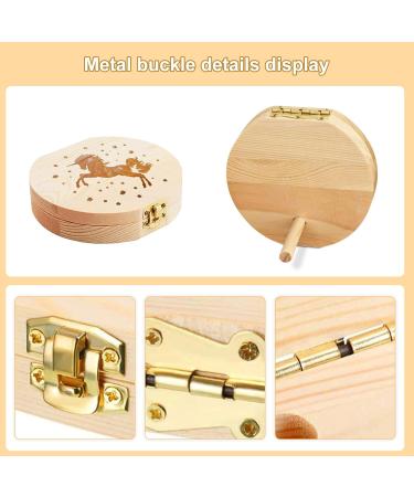 Spermuoy Children Tooth Storage Box - Wooden Souvenir Box for Kids | Cartoon Tooth Fairy Keepsake - Buy Online on GoSupps.com