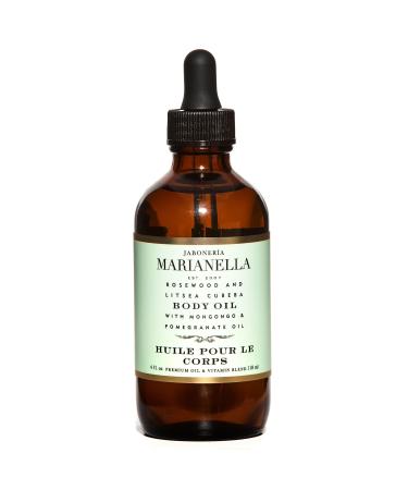 Marianella Rosewood & Litsea Cubeb Anti-Aging Body Oil | Experience Radiant Skin with Vitamin E Oil & Pure Natural Oils Rosewood & Litsea Cubeba