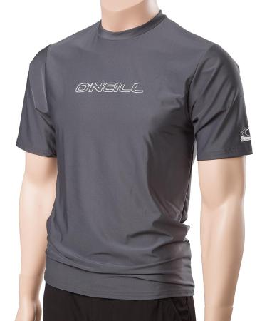 O'Neill Men's Basic Skins 50+ Short Sleeve Sun Shirt Graphite - Size Large - Buy Online on GoSupps.com