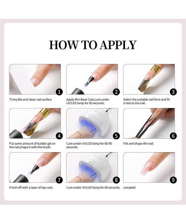 TEEROVA 5 in 1 Builder Gel for Nails - 15ml Builder Base Strengthening Gel UV/LED Nail Polish Gel Hard Gel for Manicure Repair Nail Extension Nail Strengthen Nail Art Decoration (Clear) - Buy Online on GoSupps.com