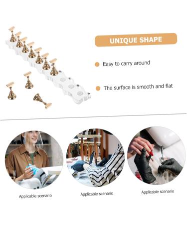 1 Set nail art base false nail rack fake nail holders nail practice hands nail holders stands Training nail racks nail stand for press on puddy Acrylic cosmetic training bench - Buy Online on GoSupps.com