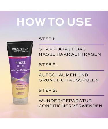  John Frieda John Frieda Frizz Ease Wunder Repair Kit Shampoo 250 ml & Conditioner 250 ml Hair type: unruly damaged frizzy Repair and suppleness - Buy Online on GoSupps.com