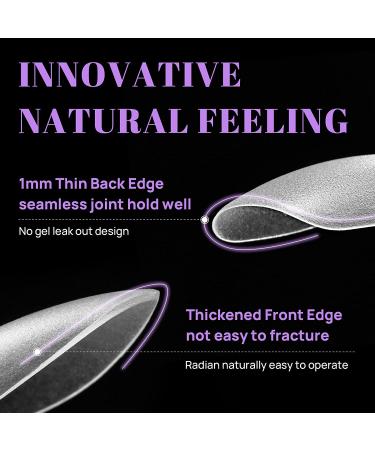 Ejiubas Short Almond Nail Tips - 300Pcs Pre-buff Full Matte Soft Gel Nails for Extensions - 15 Sizes Ultra Fit & Natural Acrylic False Nails with Box - Buy Online on GoSupps.com
