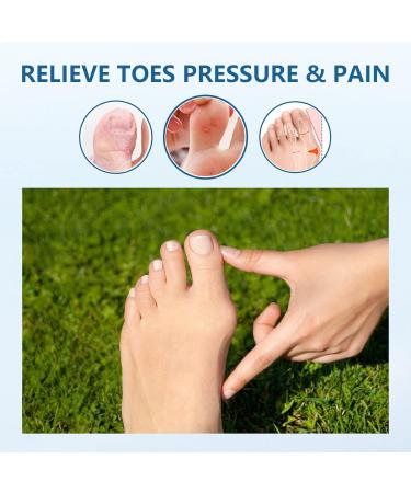 Sumifun Clear Gel Bunion Cushion Protector - 12 Pack | Relieve Foot Pain | Realign Big Toe | Bunion Corrector for Men or Women (Blue) - Buy Online on GoSupps.com