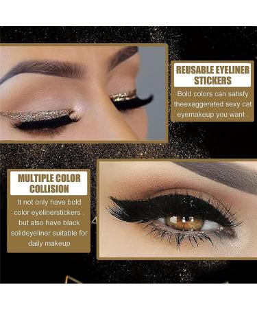 Reusable Eyeliner & Eyelash Stickers - 7 Color Options - Waterproof & Easy to Wear - 14 Pairs | Pack of 1 - Buy Online on GoSupps.com