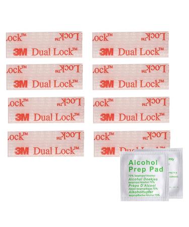 EZ Pass/I-Pass/Toll Tag Tape Mounting Kit  8pcs (4sets) Reclosable Fastener  Glue Adhesive Dual Lock Tape Ezpass Tag Holder  with Alcohol Prep Pad