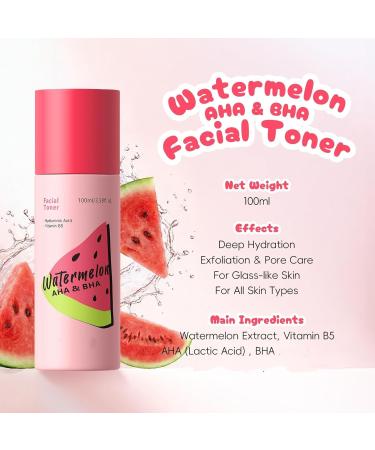 Fruit Skincare Kit - Gift Set - Watermelon Skin Care Set for Girls Teen 6PCS Beauty Skincare with Facial Cleanser Toner Cream Foot Cream Headband and Travel Bag Facial Travel Set Glow Up Set - Buy Online on GoSupps.com