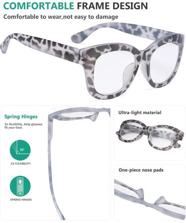Shop Eyekepper Oversized Retro Reading Glasses for Women - Stylish Grey/Tortoise Frames +2.50 Magnification - Buy Online on GoSupps.com