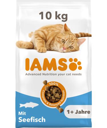 IAMS dry cat food with fish - dry food for cats aged 1-6 years 10 kg sea fish 10 kg (1 pack)