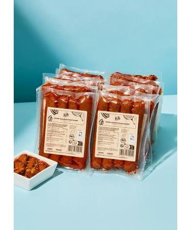 KoRo - Coarse vegan organic bratwurst 12 x 230g - Suitable for grilling - Vegan - Organic