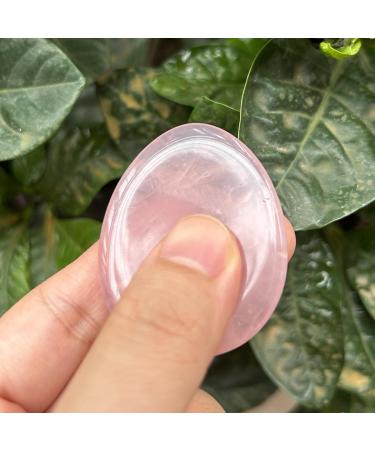 Manekieko Natural Rose Quartz Water Drop Chakra Thumb Worry Stone - Stress Relief Reiki Crystal Palm Stones for Healing - Buy Online on GoSupps.com
