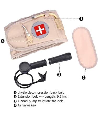 Back Bandage Waist Support Belt - Inflatable Lumbar Spine Protection for Men & Women | Pain Relief & Decompression - Buy Online on GoSupps.com