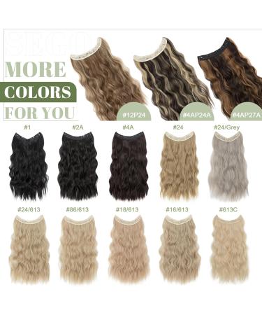 SEGO Invisible Wire In Hair Extensions With Adjustable Transparent Wire 4 Secure Clips Long Wavy Secret Hairpiece - 20 Inch Ash Blonde Mix Silver Grey 20 Inch Ash Blonde Mix Silver Grey - Buy Online on GoSupps.com