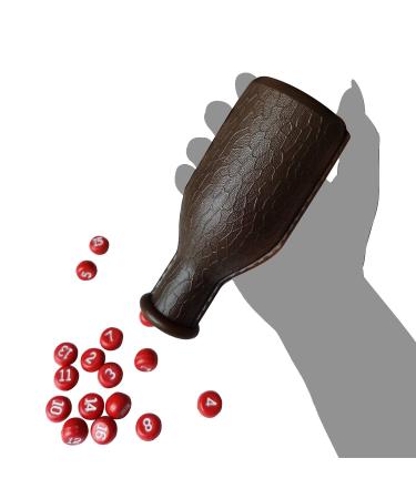 BALIKEN Billiard/Pool Plastic Talley Shaker Bottle with Peas/Balls (Kelly/Pill Pool) Brown