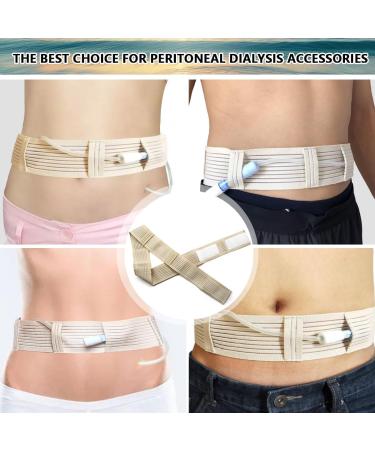 Breathable Peritoneal Dialysis Belt for PD Catheter Port | Dialysis Accessories & Feeding Tube Holder for Adults | Large Size (35-49) - Nude Color - Buy Online on GoSupps.com