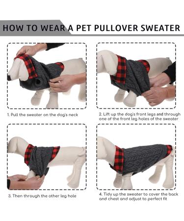 Cit toile Warm Dog Sweater - Turtleneck Knitted Puppy Clothing for Autumn & Winter | Gray XS - Stylish & Cozy Coat for Small to Medium Pets - Buy Online on GoSupps.com