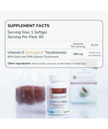E Annatto Tocotrienols Deltagold 300mg Vitamin E Tocotrienols Supplements 60 Softgel Capsules Tocopherol Free Supports Immune Health & Antioxidant Health (90% Delta & 10% Gamma) - Buy Online on GoSupps.com
