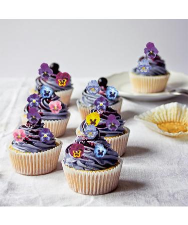 Shop Alegre 60 Edible Flowers for Cakes | Decorative Pansies for Birthdays Weddings & Muffins - Buy Online on GoSupps.com