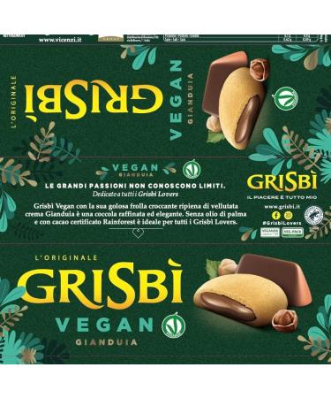 Italian Gourmet E.R. 6 x Grisbi Vegan Frolle Ripiene di Crema Gianduia Biscuits Cookies Cookies Shortbread Vegan Gianduia Creme 135g + Italian Gourmet Pulp 400g - Buy Online on GoSupps.com