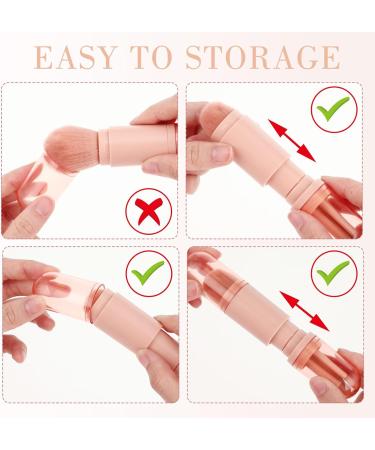 4 in 1 Travel Makeup Brushes Set Portable Retractable Travel Makeup Brushes Foundation Blush Powder Eye Shadow Concealer Brush for Women Makeup Brush Cruelty-Free - Buy Online on GoSupps.com