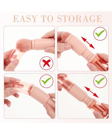 4 in 1 Travel Makeup Brushes Set - Portable Retractable Foundation Blush Eye Shadow & Concealer Brushes - Cruelty-Free for Women - Buy Online on GoSupps.com